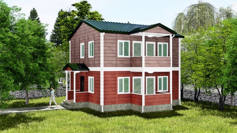 Salarha 115  m² İki Katlı Prefabrik Ev