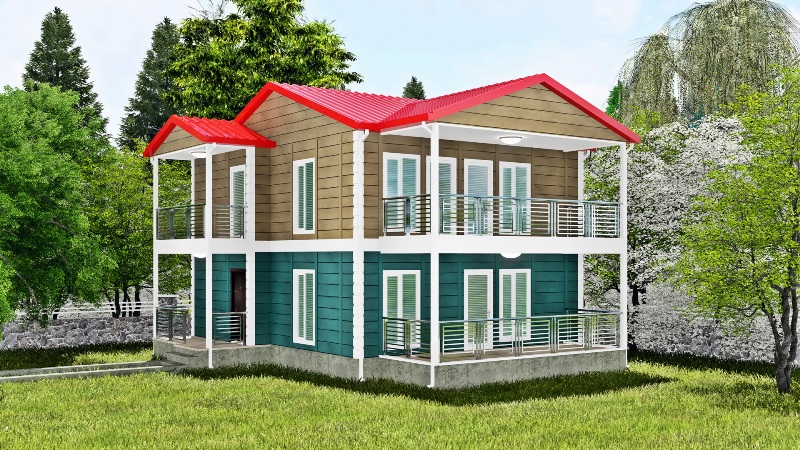 Kuçera 168 m² İki Katlı Prefabrik Ev