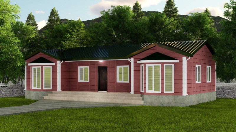 Arşela 98 m² Tek Katlı Prefabrik Ev
